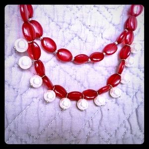 Double Strand Bead Necklace.